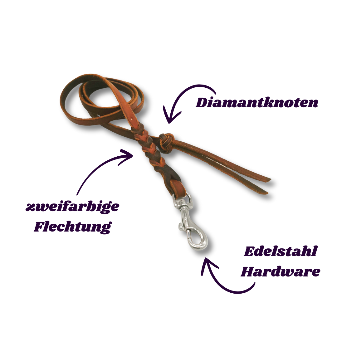 Fettleder Führleine