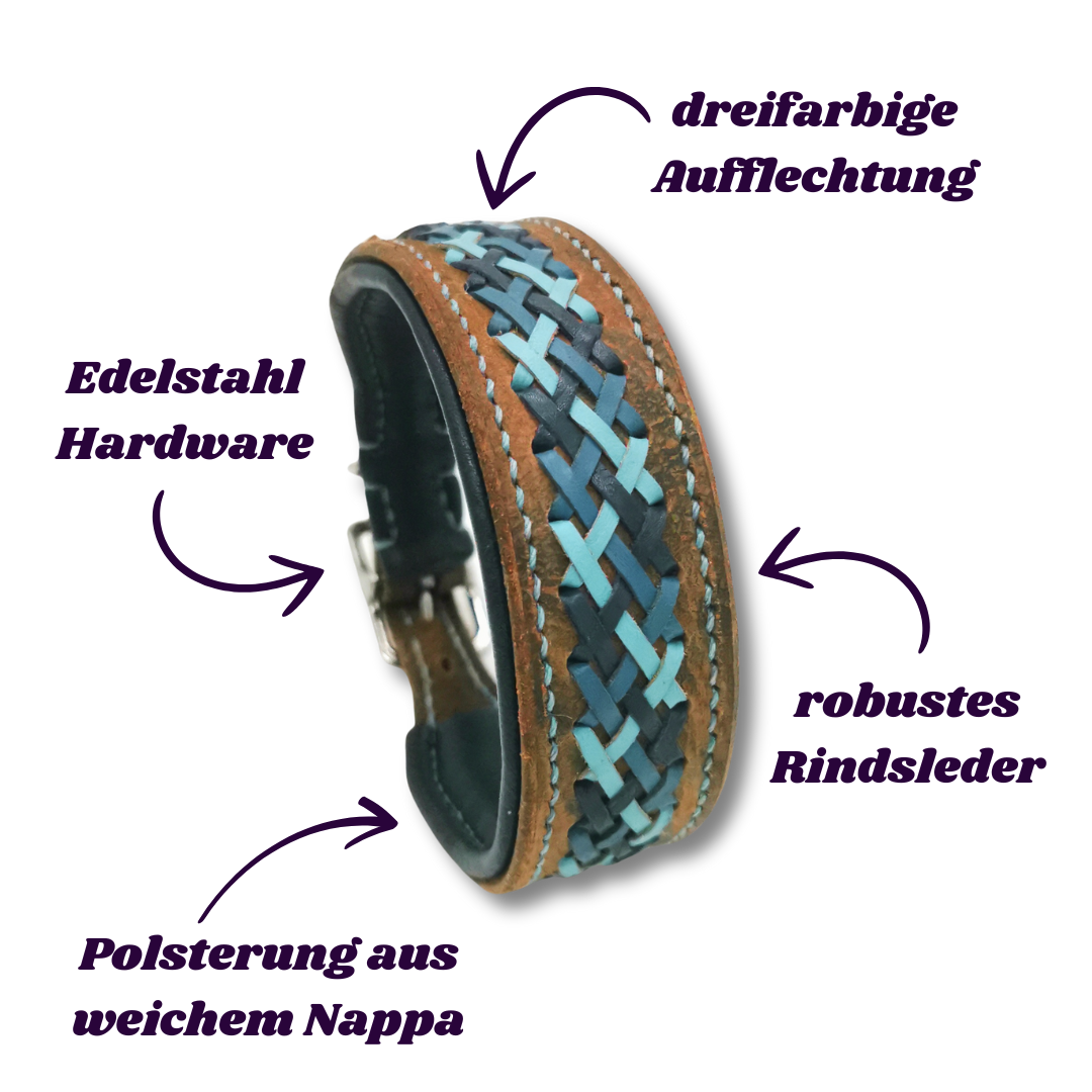 Halsband mit Aufflechtung